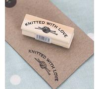 East of India Rubber Stamp - KNITTED WITH LOVE