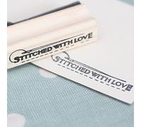 East of India Rubber Stamp - STITCHED WITH LOVE