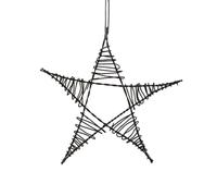 East of India Rusty Wire Hanging Decoration - Star, Rustic Hanging Festive Decoration, Christmas Hanging Decoration, Festive Keepsake Gift