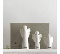 East of India Set of 3 Porcelain Angels - Christmas Keepsake