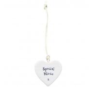 East of India Small Porcelain Hanging Heart Decor ' Special Niece x '