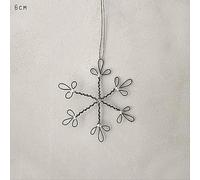 East of India Small Rusty Wire Hanging Snowflake, Rustic Hanging Festive Decoration, Christmas Decoration, Festive Keepsake Unique Gift