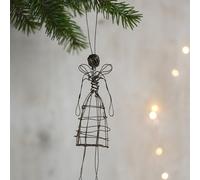 East of India Small Woven Wire Christmas Angel