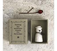 East of India Snowman Snowflake Kisses Matchbox