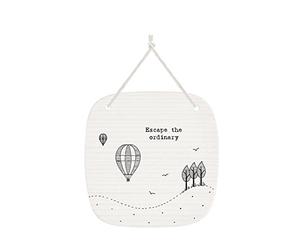 East of India Square porcelain picture saying:- Escape the ordinary Size :- 9.5 x 9.5 cm