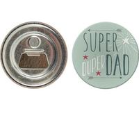 East Of India Super Duper Dad Round Metal Bottle Opener Gift