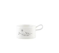 East of India "Thank You For Being The Reason I Smile" Handled Candle Holder with Wild Fit & Pear Candle Included White Porcelain Friendship Farmhouse Country Design Home Decoration
