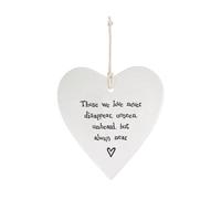 East Of India Those We Love Are Always Near Heart Shaped Ceramic Hanging Plaque Sentimental Keepsake Gift Idea
