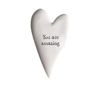 East of India Tiny Porcelain Heart Token With The Words You are Amazing, Gift Token, Porcelain Keepsake Gift, Tiny Angel, Keepsake Angel