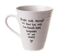 East of India - True Friends Leave Footprints on our Hearts... Porcelain Mug