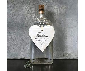 East of India Wobbly Heart - All the words in the world cant say as much as a hug from mum | Keepsake Gift Porcelain Heart
