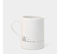 East of India Wobbly Jugs Small and Large Porcelain Various Styles Gift Boxed Keepsake (Small - Time for tea)