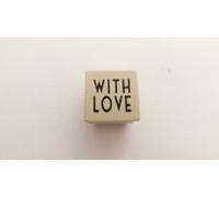 East of India Wooden Rubber Stamp - With Love