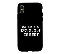 East Or West 127.0.0.1 Is Best Funny Nerd Programmer Coder Case for iPhone X/XS