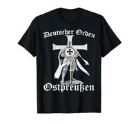 East Prussia German Knights Crusaders Medieval Knights Value Graphic T-Shirt, Men, Black, S