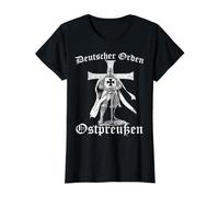 East Prussia German Knights Crusaders Medieval Knights Value Graphic T-Shirt, Women, Black, S