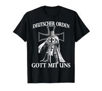 East Prussia Knights Cross LARP Middle Ages Value Graphic T-Shirt, Men, Black, M