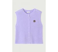East Sleeveless Cardigan with Crew Neck Lavender