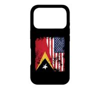 East Timor USA Flag Distressed - Half American Case for iPhone 17 Pro