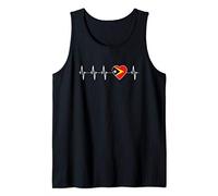 East Timorese Heartbeat I Love East Timor Flag Proud Gift Tank Top