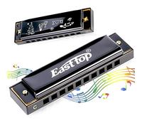 East top 10 Hole 20 Tone Diatonic Blues Harmonica Key of C, mouth organ C harmonica for adults and Students, as a gift