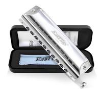East top Chromatic Harmonica 10 Holes 40 Tones Professional Chromatic Harmonica in C, Upgrade Mouth Organ harmonica for Adults, Professional Player and Students