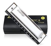 East Top Diatonic Harmonica C key, 10 Holes Blues Harmonica T10-3, Mouth Organ harmonica with Case for Adults, Professionals, Beginners and Students