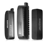 EAST TOP ET12 Chromatic Harmonica in C for Adults and Professionals, 12 Hole Mouth Organ with Unique Modern Design as Gift, Black ET12