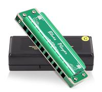 East top Harmonica,10 Hole Diatonic mouth organ Harmonica Key of C, Advanced PR020 Harmonicas For Adults, Professional Band Player and Students