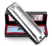 East top Harmonica C,10 Hole 20 Tone Diatonic Blues Harmonica T002 Key of C with Case mouth organ harmonica for adults Professional Player and Students