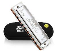 East top Harmonica, Diatonic Harmonica Key of C, Mouth Organ 10 Holes 008K with Silver Cover, Blues Harmonicas For Adults, Professionals, Beginners and Students