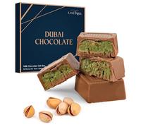 Eastanbul Dubai Chocolate Bar Pistachio, 320g, Premium Pistachio Dubai Chocolate Bar, 16 Pieces, Bites with Shredded Phyllo Dough, Knafeh, Kataifi