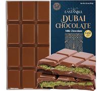 Eastanbul Dubai Chocolate Bar Pistachio, 70g, Pistachio Dubai Chocolate Bar, Viral Candy with Shredded Phyllo Dough, Knafeh, Gift Box