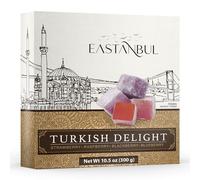 Eastanbul Turkish Delight, 300g, Turkish Delights Candy Assorted Strawberry, Blackberry, Raspberry & Blueberry Flavor, International Candy, Lokum, Plain, Gluten Free, No Synthetic Ingredient, Vegan