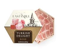 Eastanbul Turkish Delight Rose, 250g, Turkish Delights Candy, Rose Candy, Lokum, Loukoumi, Narnia Gifts, Vegan Gifts, Gluten Free, No Synthetic Ingredient, No Artificial Coloring