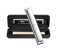 Eastar 24 Hole Harmonica Admiral Performance Competition C Key Tremolo Harmonica With Hard Case And Cloth