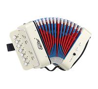 Eastar Accordion 10 Keys Button Educational Musical Instrument, Fully Function Lightweight Accordion, White