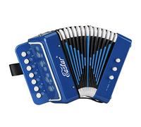 Eastar Accordion 10 Keys Button Educational Musical Instrument, Fully Function Lightweight Accordion, Blue