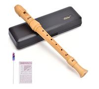 Eastar Soprano Recorder Instrument for Kids Adults Beginners, Baroque fingering C Key Maple Wooden Recorder, 3 Piece Recorder With Hard Case, Fingering Chart, Cleaning Kit, ERS-31BM
