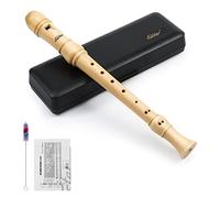 Eastar Soprano Recorder Instrument for Kids Adults Beginners, German fingering C Key Maple Wooden Recorder, 3 Piece Recorder With Hard Case, Fingering Chart, Cleaning Kit, ERS-31GM