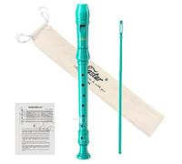 Eastar Soprano Recorder Instrument for Kids Beginner, German Fingering C Key 3 Piece with Thumb Rest, Cotton Bag, Fingering Chart, ERS-21GSB, Sky Blue, School-Approved