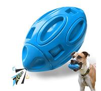 EASTBLUE Squeaky Dog Toy for Aggressive Chewers: Rubber Puppy Chew Ball with Squeaker, Almost Indestructible and Durable Pet Toy for Medium and Large Breeds