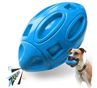 EASTBLUE Squeaky Dog Toy for Aggressive Chewers: Rubber Puppy Chew Ball with Squeaker, Almost Indestructible and Durable Pet Toy for Medium and Large Breeds