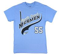 Eastbound & Down Myrtle Beach Mermen Logo 55 Carolina Blue Adult T-shirt (Adult Medium)