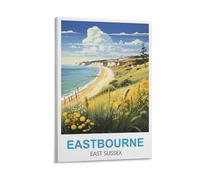 Eastbourne East Sussex Vintage Travel Poster 12x18inch(30x45cm) Canvas Art Poster And Wall Art Picture Print Modern Family Bedroom Decor