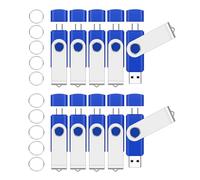 EASTBULL 10 Packs of 4GB USB2.0 & Type-C Flash Drives, 2-in-1 Dual Flash Drive Bulk USB-A + USB-C Thumb Drives Pack OTG Memory Sticks Compatible with Smartphones, Computers, Tablets, Mac, PCs (Blue)