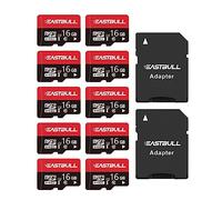 EASTBULL 16GB 10-Pack of Micro SD Cards, SD Memory Cards 16GB SD Cards Pack Full HD Video 90MB/s UHS-I U1 Micro SDHC Class 10 for Surveillance Security Cam (10 Units and 2 Adapters)