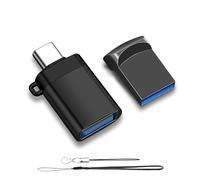 EASTBULL 32GB USB 3.2 Gen1 Small Flash Drive with a USB-C Adapter, FAT32 Metal Mini USB Drive OTG Thumb Drives for USB-A or Type-C Devices (32GB, 1 Adapter, 2 Lanyards)