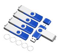 EASTBULL 5-Pack of 8GB USB2.0 & Type-C Flash Drive Thumb Drives Bulk (Blue)