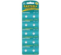EASTCELL LR41 AG3 button cell - 1.5 V alkaline button cells - pack of 10 LR736 / L736 / G3 / G3A / 3GA / 192 / GP192 / V3GA / RW87 - button batteries